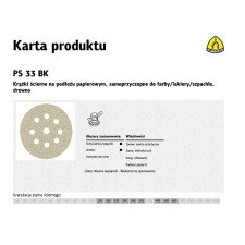 Klingspor Csiszolókorong Ps33ck Furat 38 225 gr.100 50 db (294609) barkácsgép tartozék