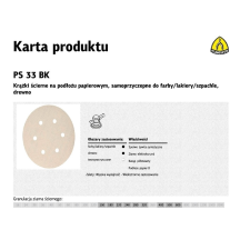 Klingspor Ps33bk Csiszolókorong Furat 150 gr.180 45546f 100 db (146948) barkácsgép tartozék