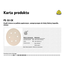 Klingspor Ps33ck Csiszolótárcsa Furat 150 gr.120 45869e 100 db (146947) barkácsgép tartozék
