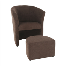  Klub fotel puffal, barna, ROSE bútor