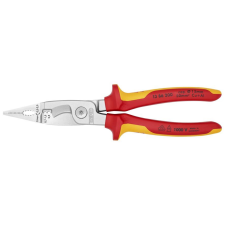 Knipex 13 86 200 SB Elektromos szerelőfogó krómozott VDE 200 mm fogó