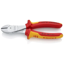 Knipex 74 06 180 SB Erő-kímélő oldalcsípőfogó krómozott VDE 180 mm fogó