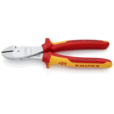 Knipex 74 06 200 SB Erő-kímélő oldalcsípőfogó krómozott VDE 200 mm fogó