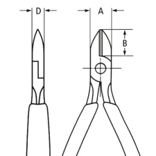 Knipex 79 42 125 Z ESD Precíziós elektronikai oldalvágó fogó ESD fogó