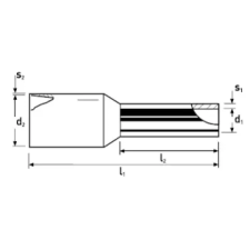 Knipex 97 99 350 érvéghüvely műanyag gallérral 200 db/csomag 0,5 mm² villanyszerelés