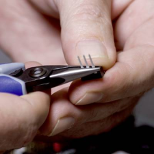 Knipex Precíziós elektronikai markoló fogó, 135 mm, lapos és kerek, Knipex 34 22 130 (34 22 130) fogó