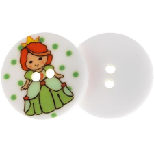 Knoflíky Žirovnice Žirovnice 1,5 cm hercegnő, zöld ruha, 349892DD, 6 darabos készlet rövidáru