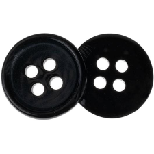 Knoflíky Žirovnice Žirovnice 1,5 cm sötétszürke, 4 lyuk, 348778B, 6 darabos készlet rövidáru