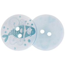 Knoflíky Žirovnice Žirovnice 1,8 cm sellő, világoskék, 348892, 6 darabos készlet rövidáru