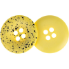 Knoflíky Žirovnice Žirovnice 3,5 cm sárga, fröcskölt, 366288F, 3 darabos készlet
