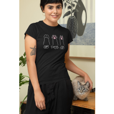  Kő papír olló fekete póló egyedi ajándék