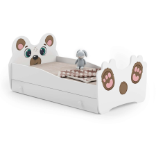 Kobi Animals Ifjúsági ágy ágyneműtartóval - Maci #fehér-barna - Többféle méretben gyermekbútor