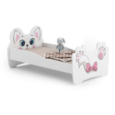 Kobi Animals Ifjúsági ágy - Cica #fehér-rózsaszín - Többféle méretben gyermekbútor