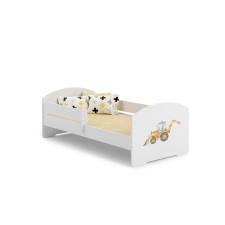 Kobi LUK gyerekágy 140x70 korlátos - Exkavátor ágy és ágykellék