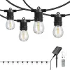 Kobi Starlight Neo napelemes kültéri LED fényfüzér, 8 világítási mód (10 db filament izzó, 10 méter, 0.42 Watt, meleg fehér)