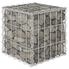  kocka alakú acélhuzal gabion magaságyás 30 x 30 x 30 cm kerti tárolás