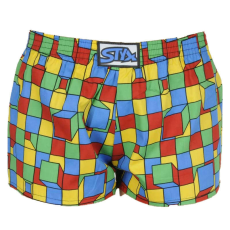  Kockák art gyerek boxeralsó Styx klasszikus gumi (J959) 12-14 éves