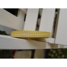 Kockás szalag sárga 1cm szalag, masni