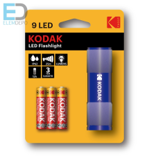  Kodak elemlámpa 9 LED Flashlight IP62 kék aluminium váz elemlámpa