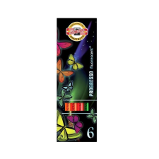 KOH-I-NOOR 8741 progresso neon henger alakú 6db-os vegyes színű színes ceruza 7140155000 színes ceruza