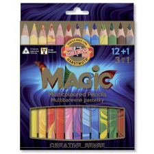 KOH-I-NOOR Magic 3408 Háromszögletű színes ceruza készlet 12+1 különböző szín (13 db/csomag) színes ceruza