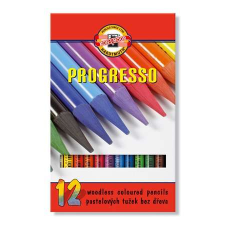 KOH-I-NOOR Színes ceruza készlet, henger alakú, famentes, KOH-I-NOOR &quot;Progresso 8756/12&quot;, 12 külö... színes ceruza