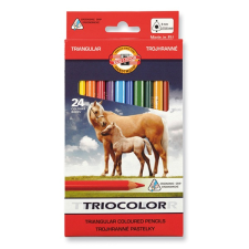 KOH-I-NOOR Színes ceruza koh-i-noor 3144 tricolor háromszögletű vastag lovak 24 db/készlet 7140145001 színes ceruza
