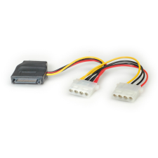 Kolink SATA tápkábel átalakító (SATA power apa - 3x Molex anya) (X) kábel és adapter