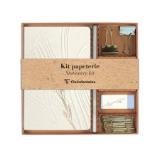 Kollekció Clairefontaine Tulip Paper jegyzetfüzet, ceruza, binder csipesz, kapocs, radír füzet