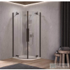 Kolpa San Polaris R 90 B/1 íves nyílóajtós zuhanykabin, fekete 515390