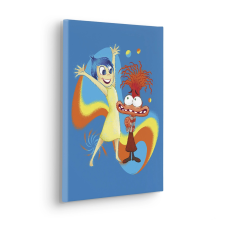 Komar Disney and Pixar Inside Out Think Positive feszített vászonkép kék grafika, keretezett kép