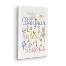 Komar Disney Classics Bonjour feszített vászonkép bézs grafika, keretezett kép