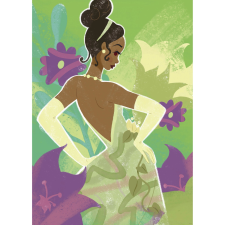 Komar Disney Princess Tiana falikép 50 cm x 70 cm zöld grafika, keretezett kép