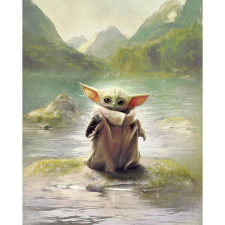 Komar nemszőtt fotótapéta Star Wars The Mandalorian Grogu Landscape zöld tapéta, díszléc és más dekoráció