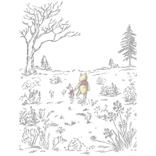 Komar vlies fotótapéta Winnie Pooh Walk 200 cm x 280 cm tapéta, díszléc és más dekoráció