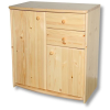 Komforttéka Andi 1+1 ajtós 2 fiókos fenyő komód