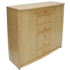 Komforttéka Andi 2 ajtó 6 fiókos fenyő komód