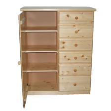 Komforttéka Csanád 1 ajtós 6 fiókos komód balos bútor