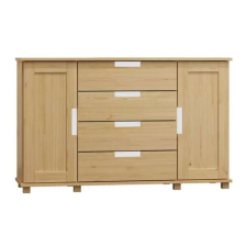 Komforttéka Fenyő Komód - 2 Ajtó, 4 Fiók - 120x80 cm bútor
