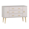 Komforttéka Lara fenyő komód 2 ajtós 3 fiókos 117