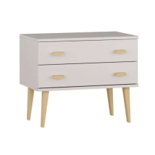 Komforttéka Lara Fenyő Komód - 2 Fiókos - Fehér bútor