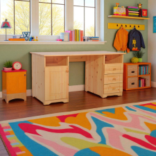 Komforttéka Martin 1 ajtós, 3 fiókos fenyő íróasztal íróasztal