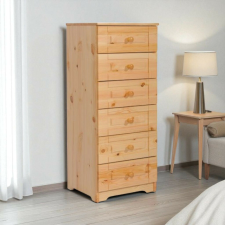 Komforttéka Petra keskeny 6 fiókos fenyő komód bútor