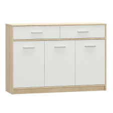  komód 3D2S, fehér/tölgy sonoma, TEYO bútor