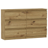  Komód 6 fiókos 120 cm R120 -  artisan tölgy
