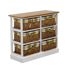  Komód, fehér/mézes, GINGER 1 bútor