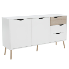  komód, tölgy sonoma / fehér, OSLO 75381 bútor
