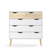  Komód, tölgy sonoma/fehér, OSLO 75456