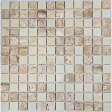  Kőmozaik Mosavit Travert botticino 30x30 cm matt TRAVERTINOBO csempe