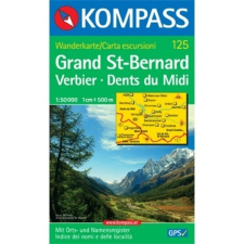 Kompass 125. Grand St. Bernard/Großer St. Bernhard turista térkép Kompass térkép